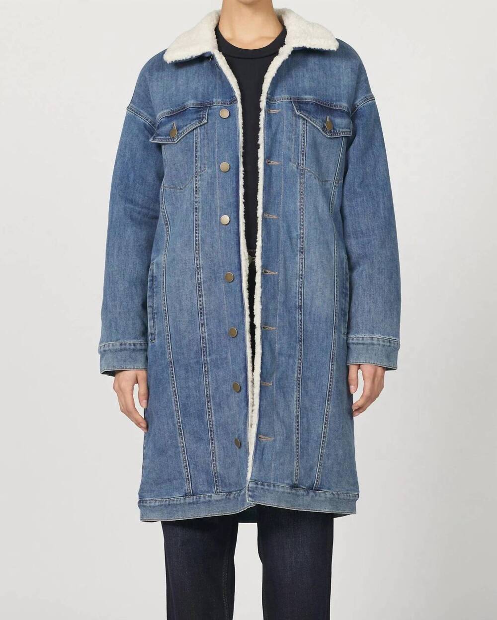 NEW DEAR JOHN DENIM dallas long jacket in pool wave
